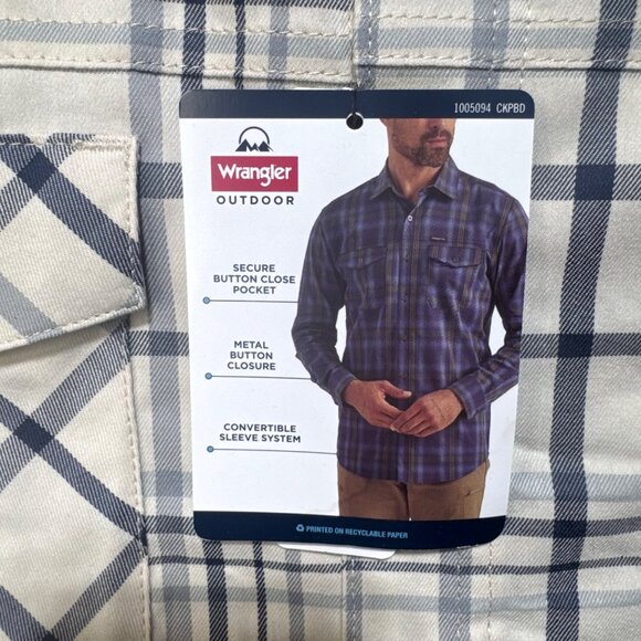 Wrangler Men's Long Sleeve Button Down Shirt Size Small New With Tags - Picture 4 of 8